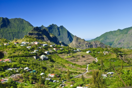 Cilaos Village in the mountains of Reunion Island